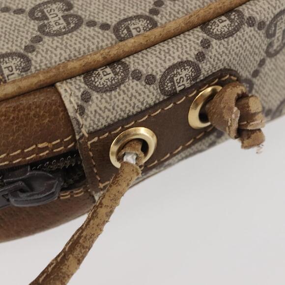 GUCCI GG Plus Supreme Shoulder Bag Pvc Leather Beige Gold - Picture 6 of 12